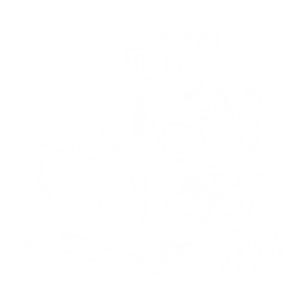 Illustration of a robot sitting and typing on a laptop.